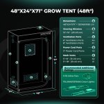 Tente de Culture Intérieure 120x60x180cm Mars Hydro - Box de culture hautement réfléchissante 1680D étanche à la lumière pour une croissance optimale des plantes – Image 9
