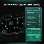 Tente de Culture Intérieure 240x120x200cm Mars Hydro - Box de culture hautement réfléchissante 1680D étanche à la lumière pour une croissance optimale des plantes – Image 9