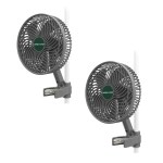 Ventilateur à Pince Ø15cm Mars Hydro - 2PCS - 10 niveaux de contrôle de vitesse, oscillation grand angle à 10 niveaux, moteur EC