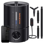 Humidificateur intelligent à vapeur froide de 5L avec capteur de température et d'humidité Smart APP Control Tuyau de ciblage extensible pour plantes Salle de tente de culture intérieure Spider Farmer