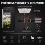 Kit Complet Spider Farmer SF1000 100W - Tente de Culture 70x70x160cm - LED Samsung 301H EVO Spectre complet - ventilateur ∅15cm - kit ventilation ∅100mm SPEED Controller SERIES – Image 2
