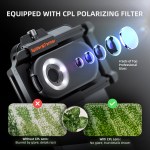 Loupe microscope grossissement X200 pour trichomes Spider Farmer – Objectif pour smartphone avec LED et UV, nano zoom, CPL, à clipser pour iPhone et Android - Image 2