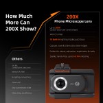 Loupe microscope grossissement X200 pour trichomes Spider Farmer – Objectif pour smartphone avec LED et UV, nano zoom, CPL, à clipser pour iPhone et Android - Image 6