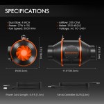 Kit Complet Spider Farmer G3000 300W - Tente de Culture 90x90x180cm - LED Spectre complet avec contrôle WiFi et Bluetooth - ventilateur ∅15cm - kit ventilation ∅100mm SPEED Controller SERIES – Image 19