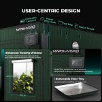 Tente de Culture Intérieure PRO 60x60x160cm Mars Hydro - Box de culture hautement réfléchissante 2000D étanche à la lumière pour une croissance optimale des plantes – Image 3